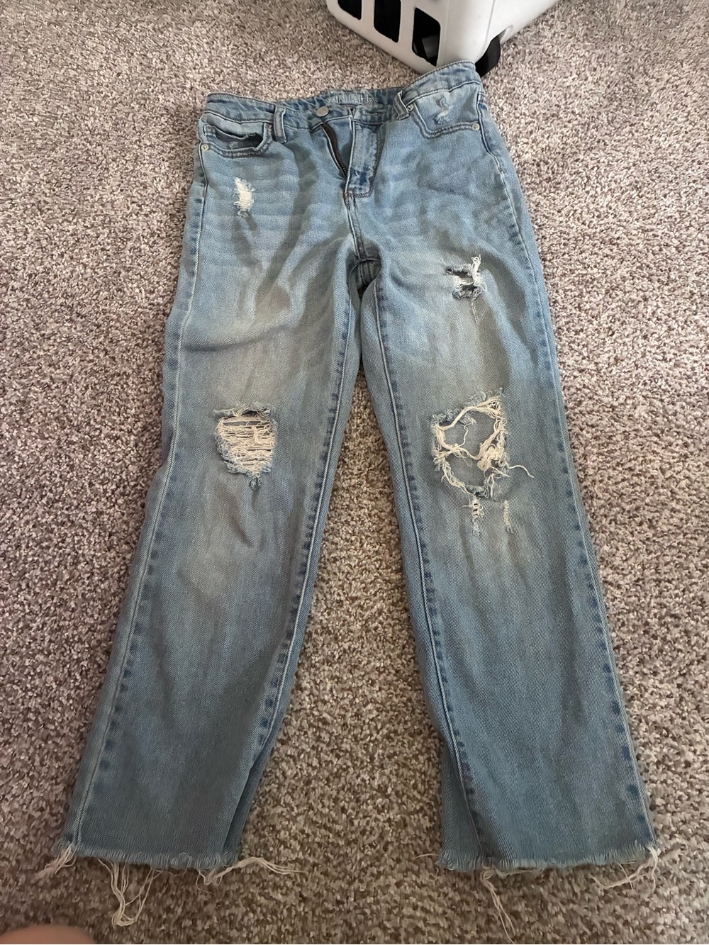 wild fable Light Wash Distressed Straight-Leg Jeans